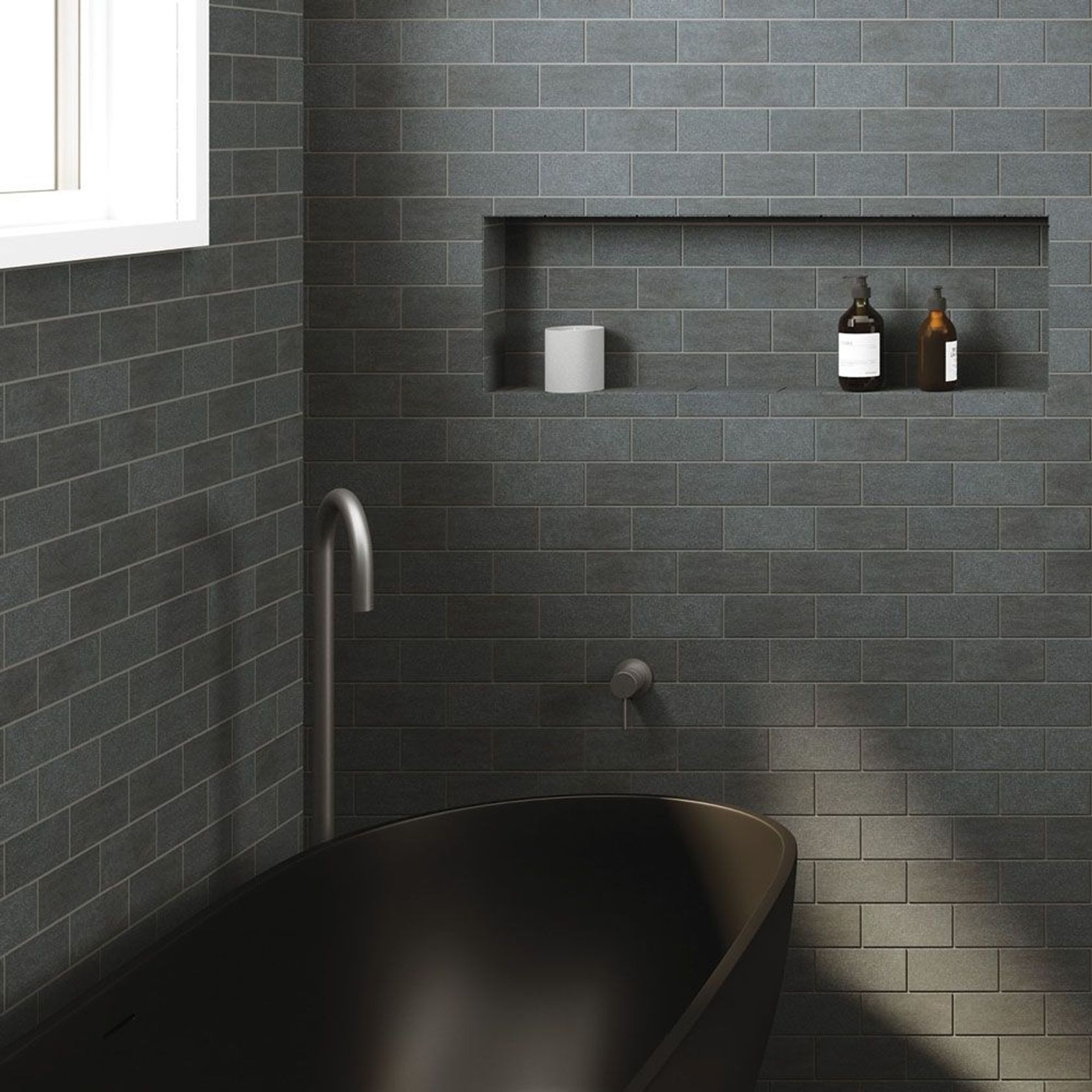 Kaya Gooseneck Floor Mounted Bath Outlet gallery detail image