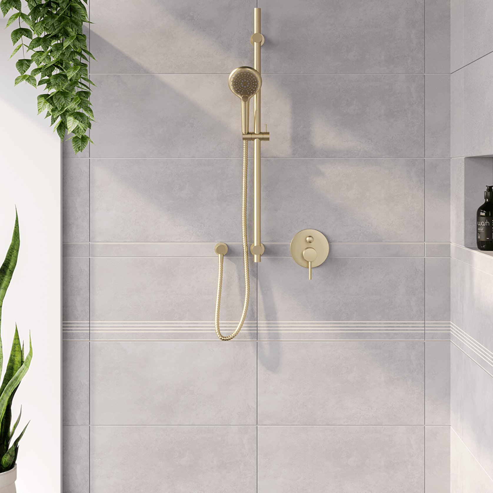Splash Plus Round Slide Shower 3 Function gallery detail image