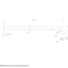 Shower Arm 400mm gallery detail image