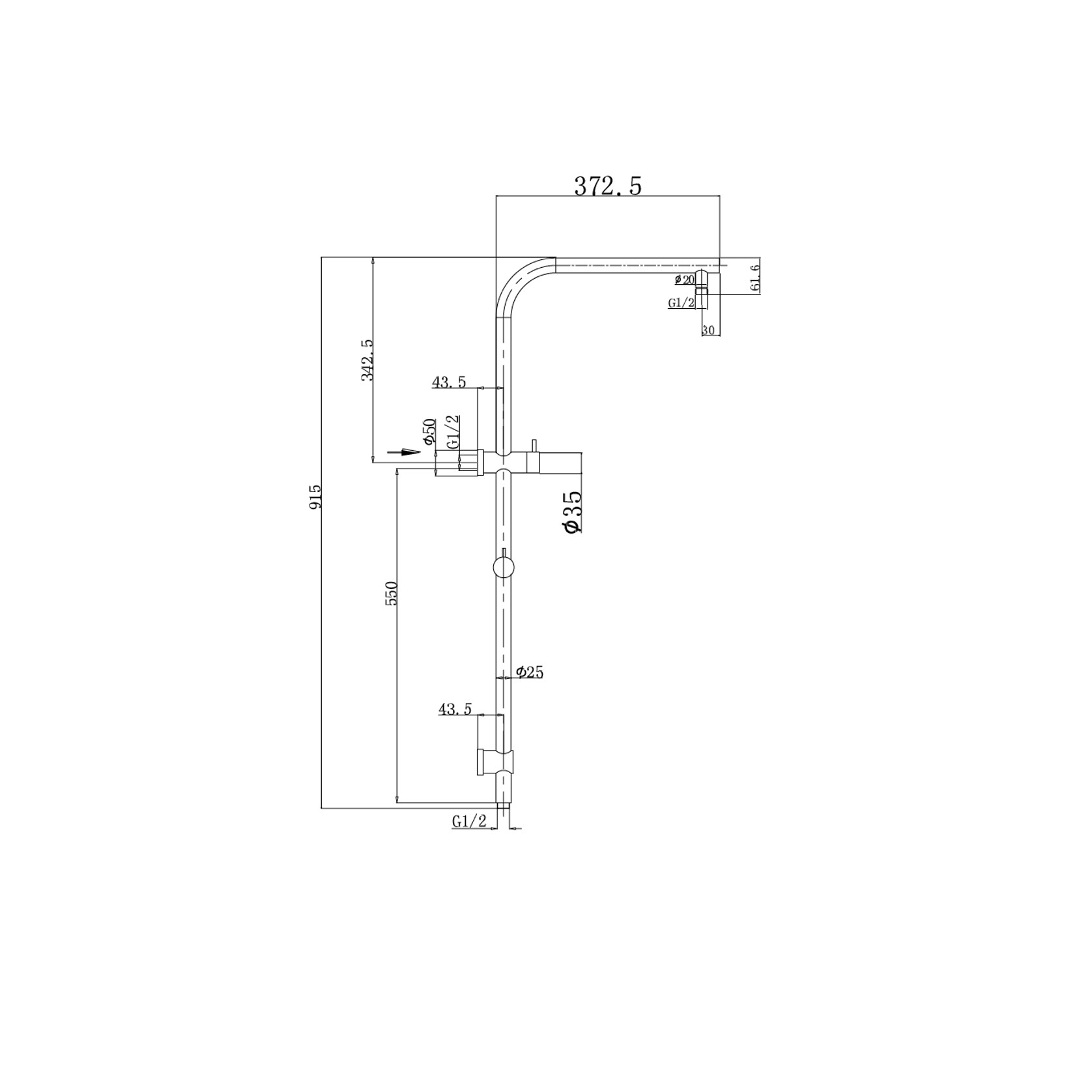 Double Shower Column CLAS20 gallery detail image