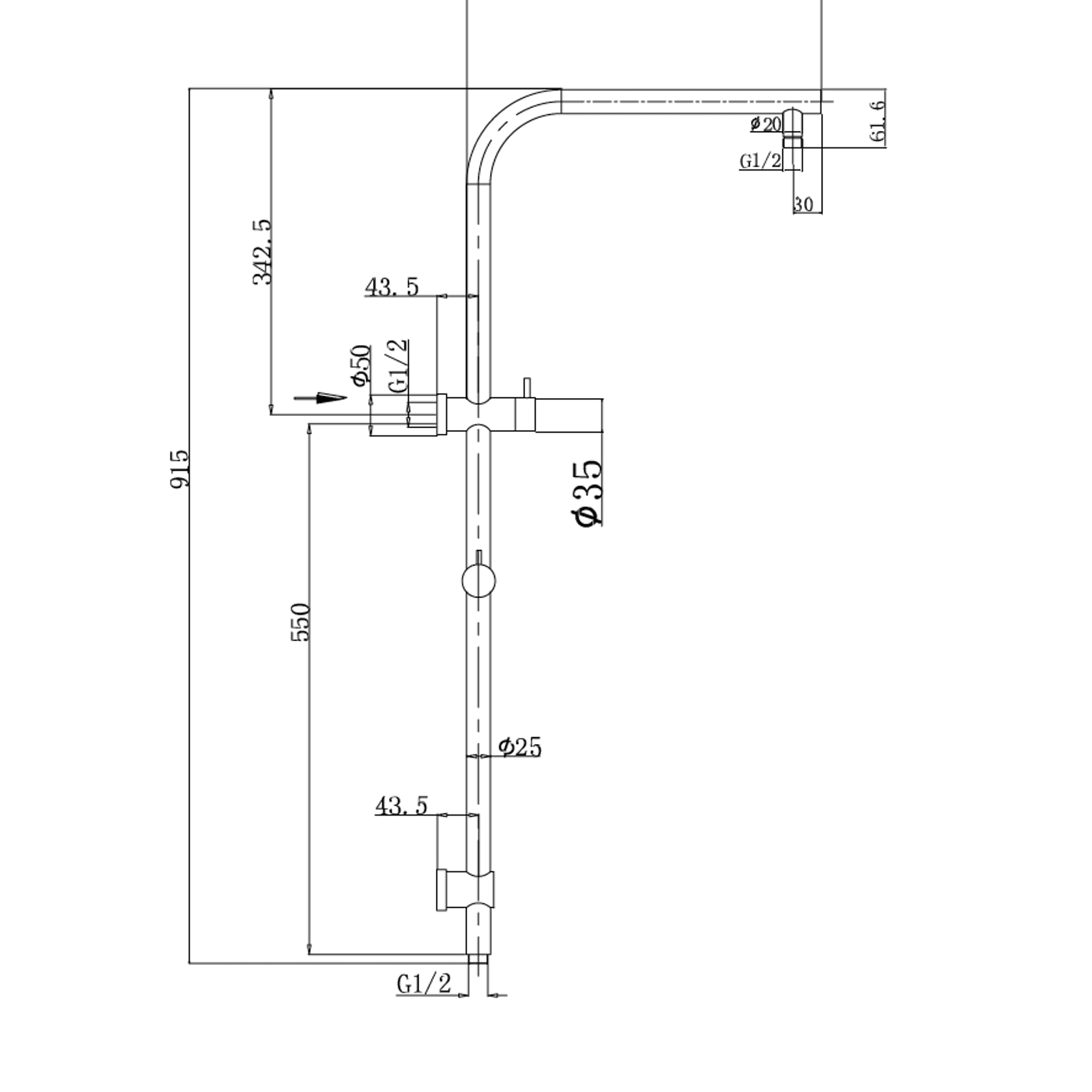 Double Shower Column CLAS20 gallery detail image