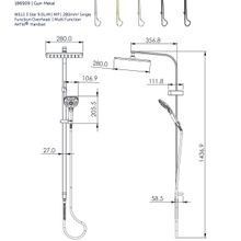Skyla Twin Rail Shower gallery detail image