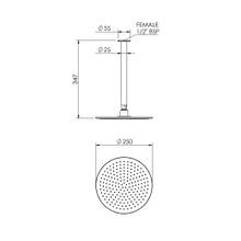 Tate Rain Head Ceiling Mounted 300mm gallery detail image