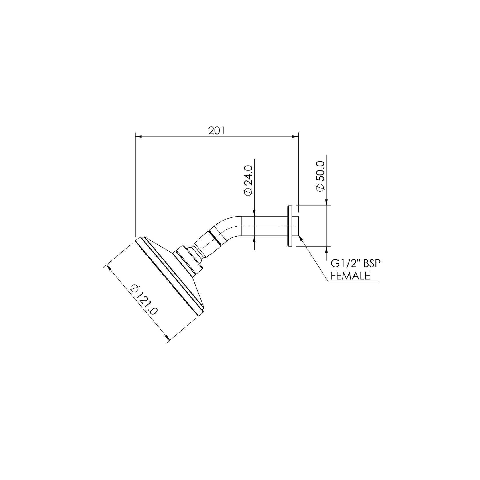 Tate Aerlux® Shower Rose gallery detail image