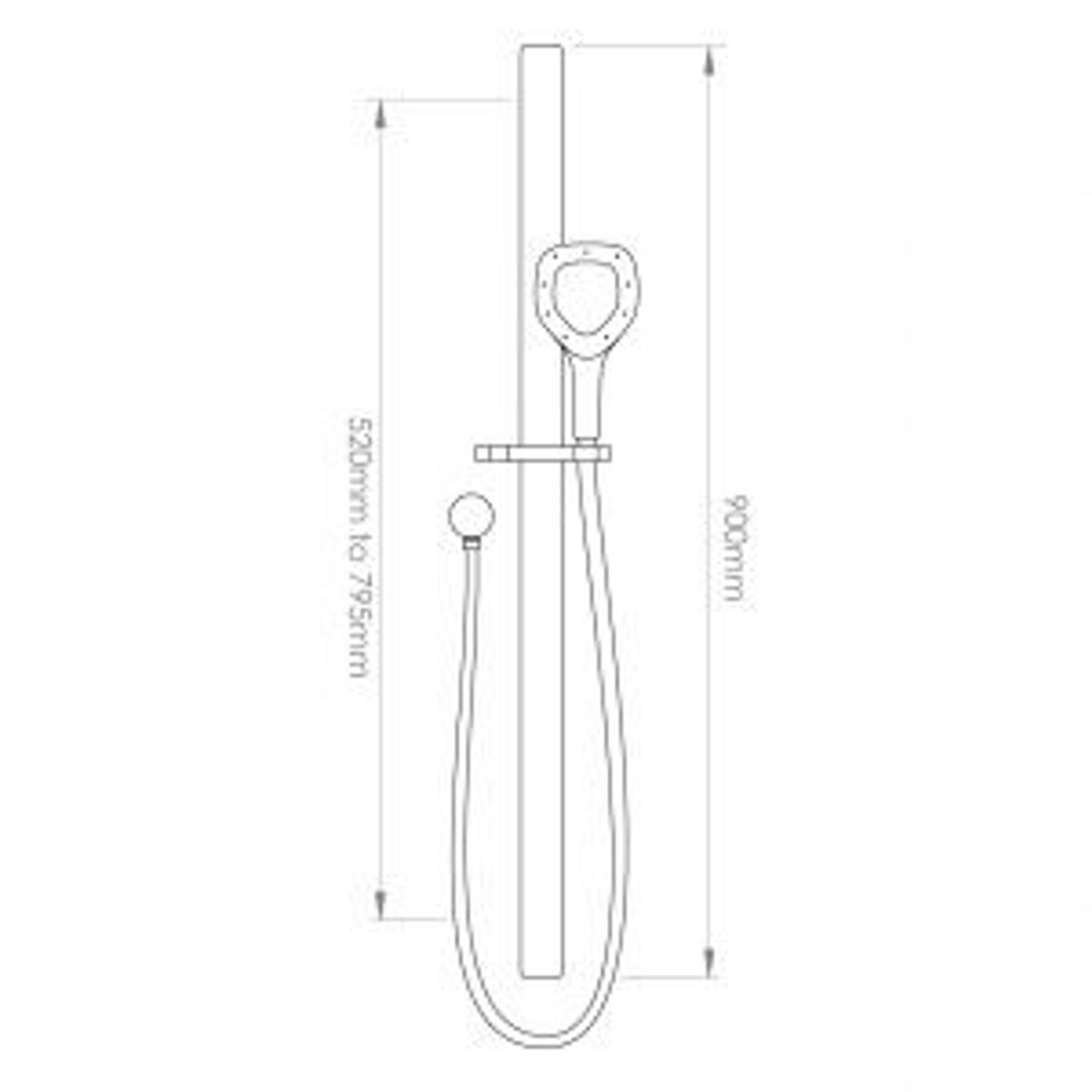 DreamJet Slide Shower Chrome/White VDRM041 gallery detail image