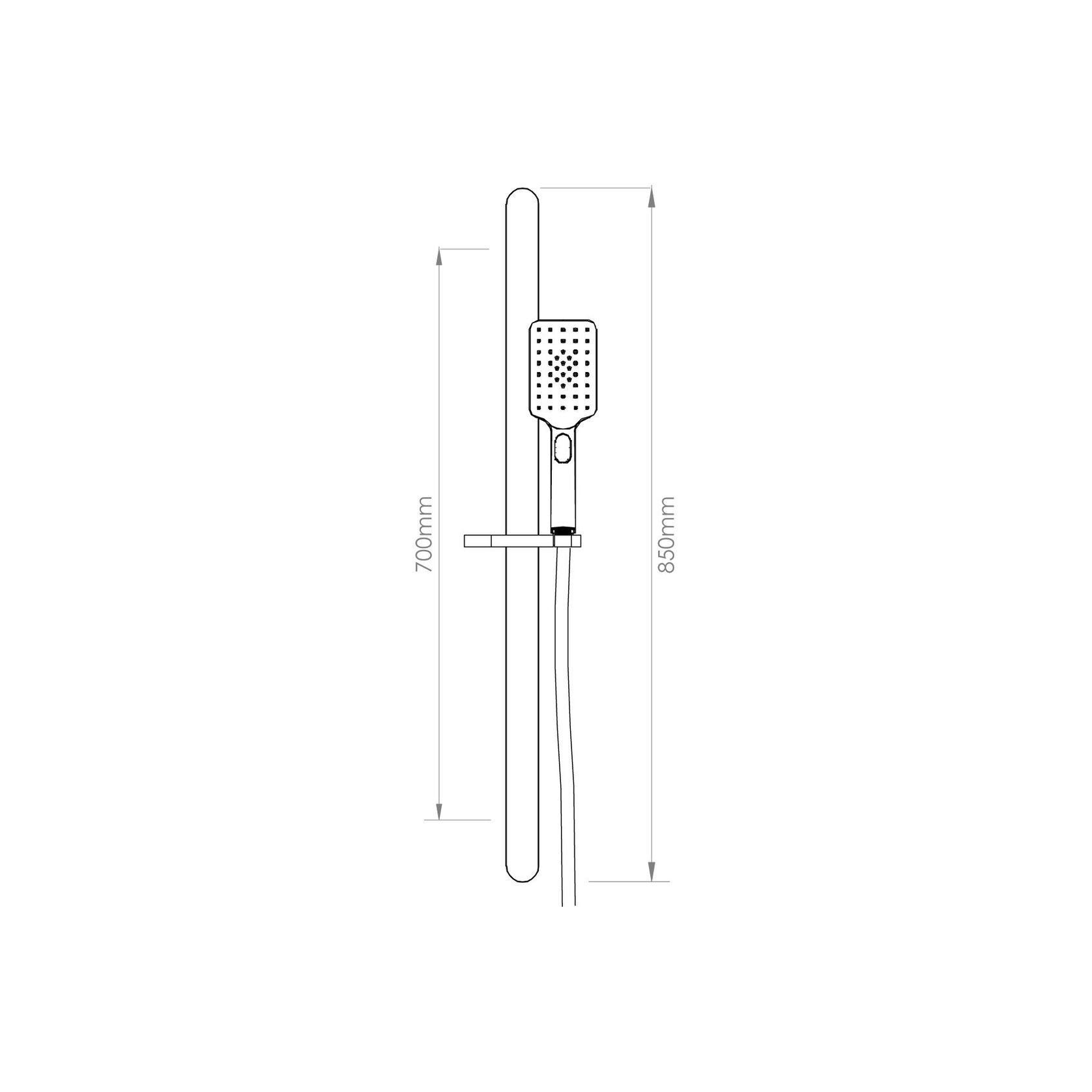 Eclipse 3 Function Slide Shower (Square) gallery detail image