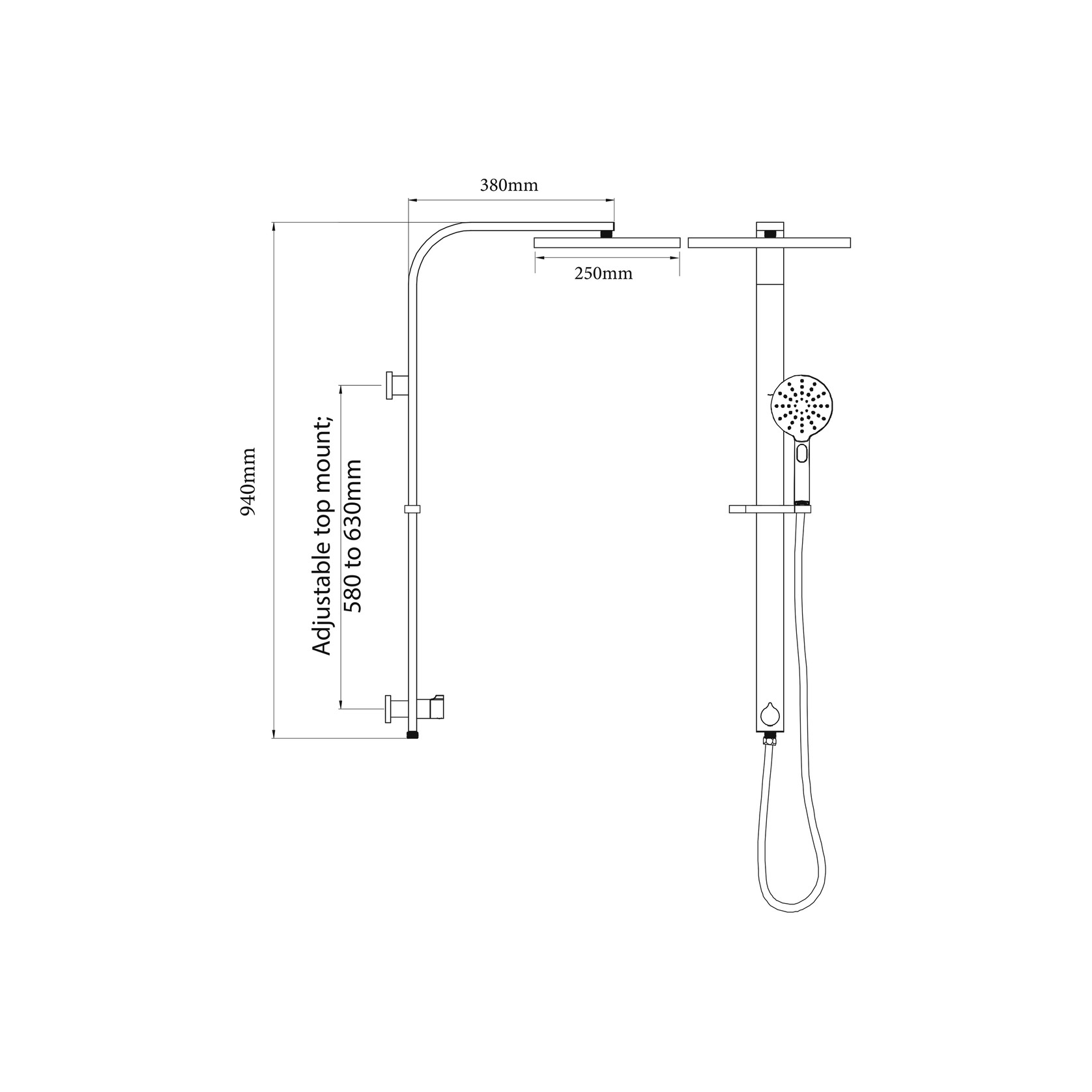 Eclipse Double Head Shower (Round) gallery detail image