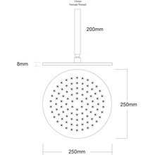 Voda Round Ceiling Mounted Shower Drencher gallery detail image