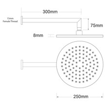 Voda Wall Mounted Shower Drencher Round gallery detail image