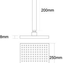 Voda Ceiling Mounted Shower Drencher Square gallery detail image