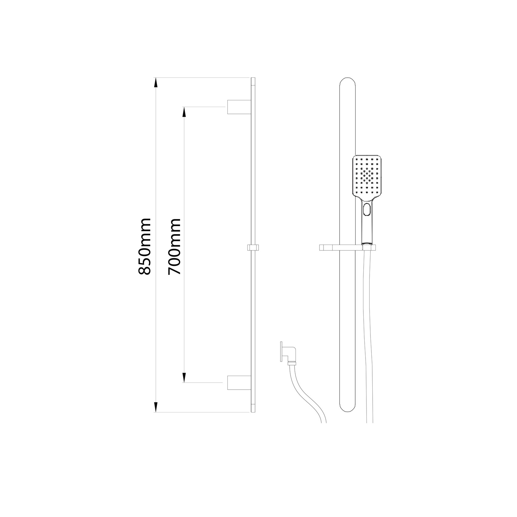 Olympia 3 Function Slide Shower (Square) gallery detail image