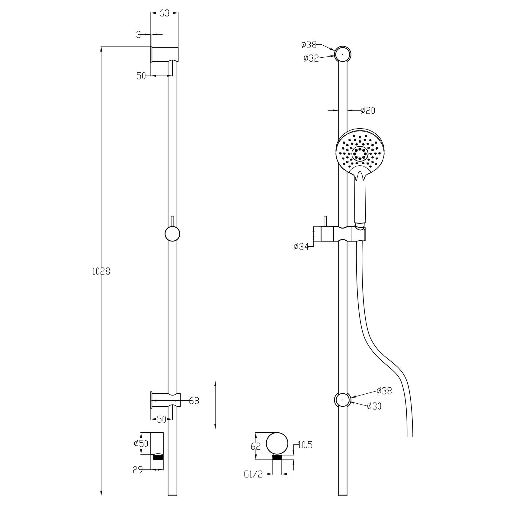Storm 3 Function Slide Shower gallery detail image