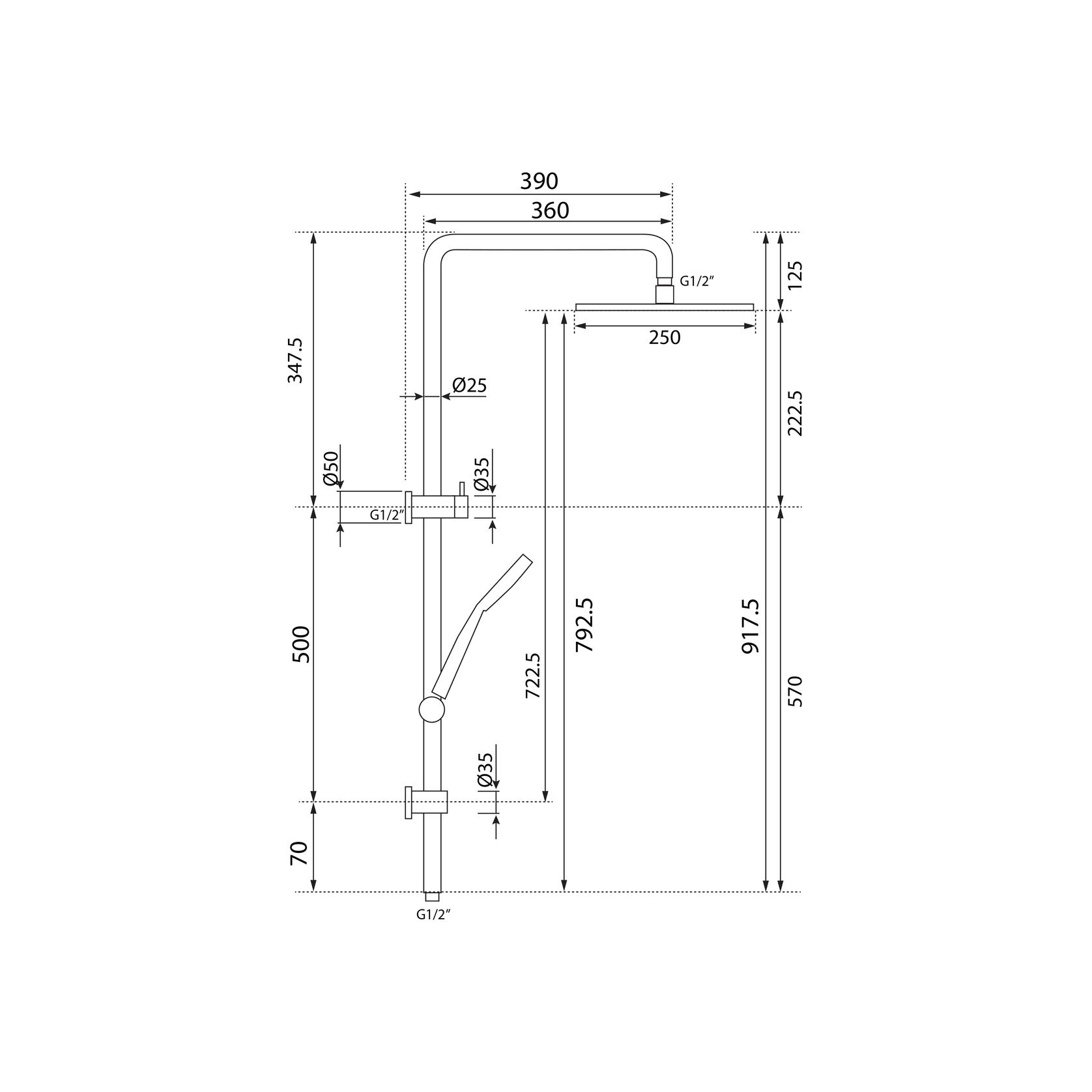 Storm Double Head Shower gallery detail image