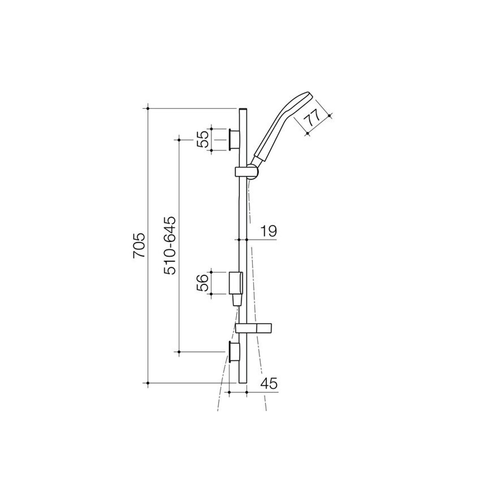 Waipori MK2 Satinjet Rail Shower gallery detail image