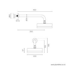 Arena 200mm Wall Mount Rainhead gallery detail image