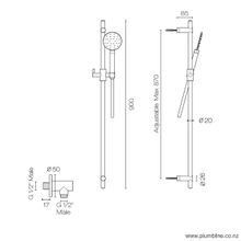 Buddy Round Slide Shower gallery detail image