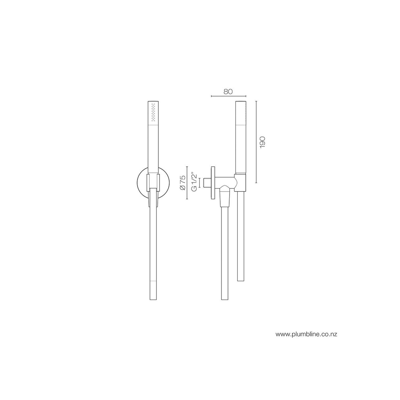 Buddy Minimalist Wall Mount Shower Kit gallery detail image