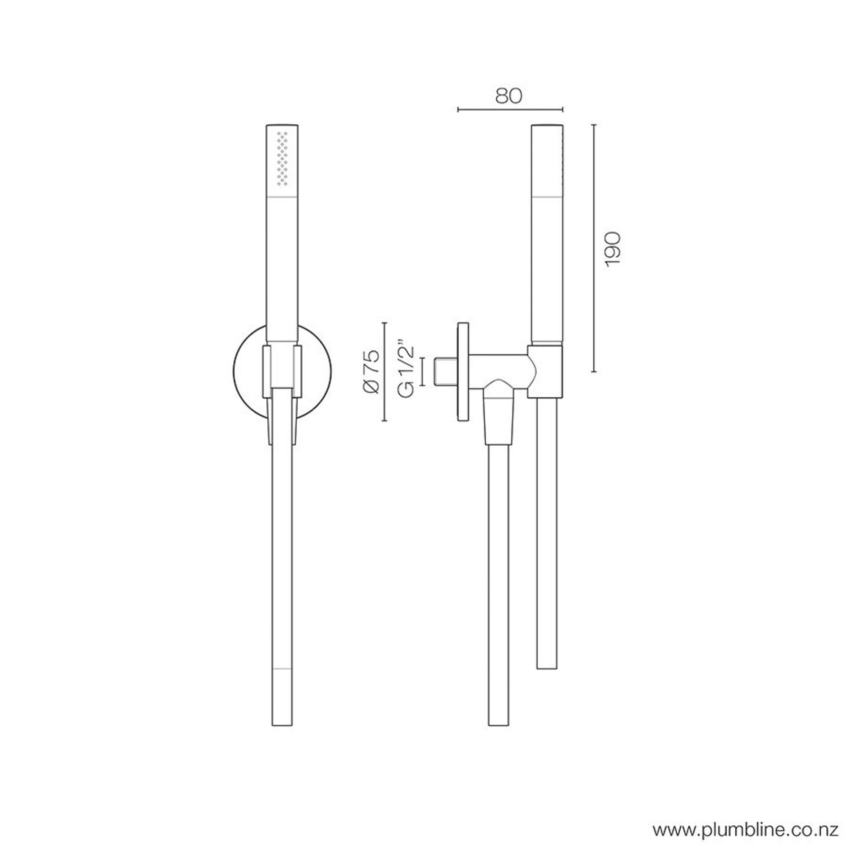 Buddy Minimalist Wall Mount Shower Kit gallery detail image