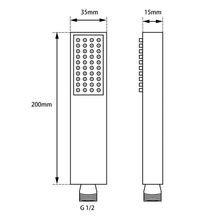 Handheld Square Shower Single Function Matte Black gallery detail image