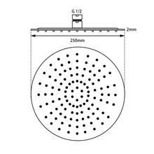 Round Shower Head 250mm Chrome gallery detail image