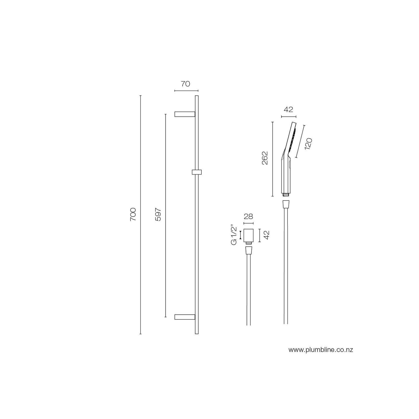 Como Round Slide Shower gallery detail image