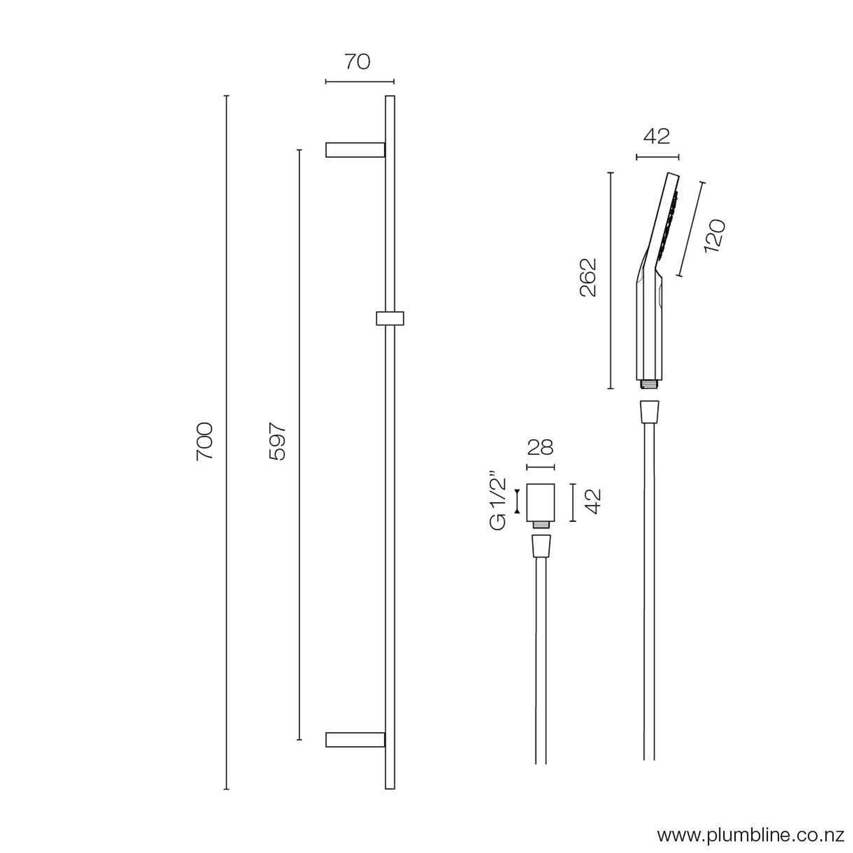 Como Round Slide Shower gallery detail image