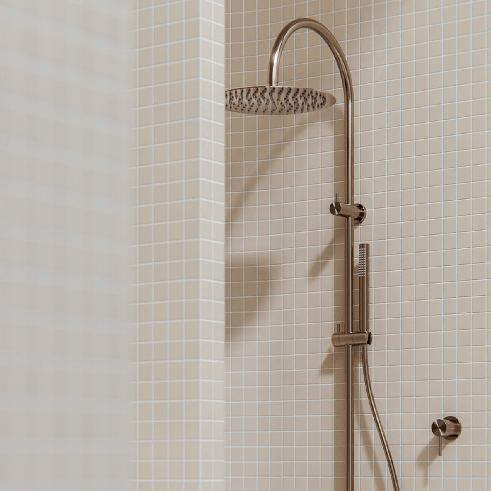 Zen SS316L Twin Shower | Brushed Bronze gallery detail image
