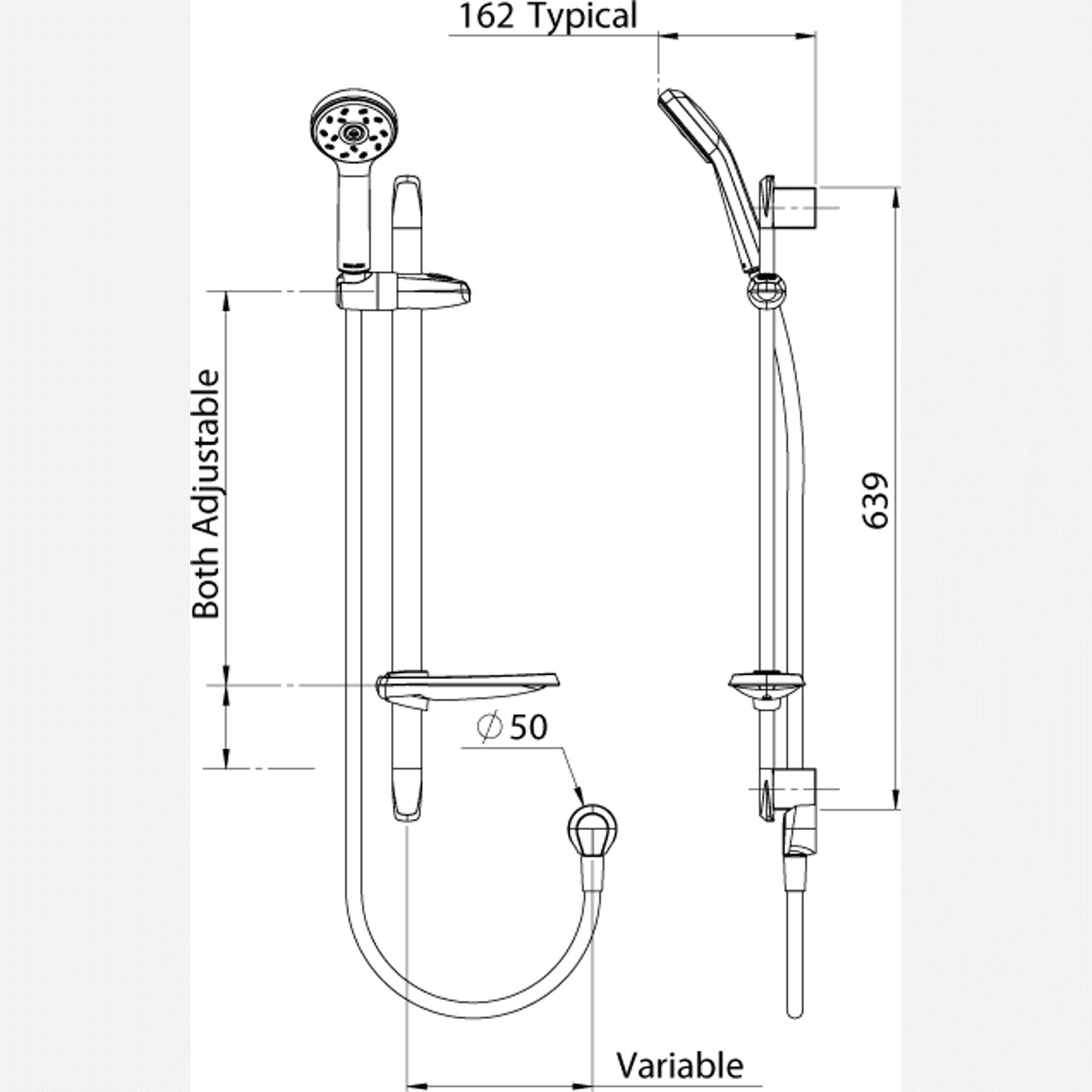Futura Satinjet FU Slide Rail Shower gallery detail image
