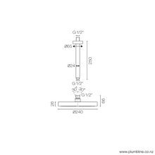 Fukasawa 240mm Ceiling Mount Rainhead gallery detail image