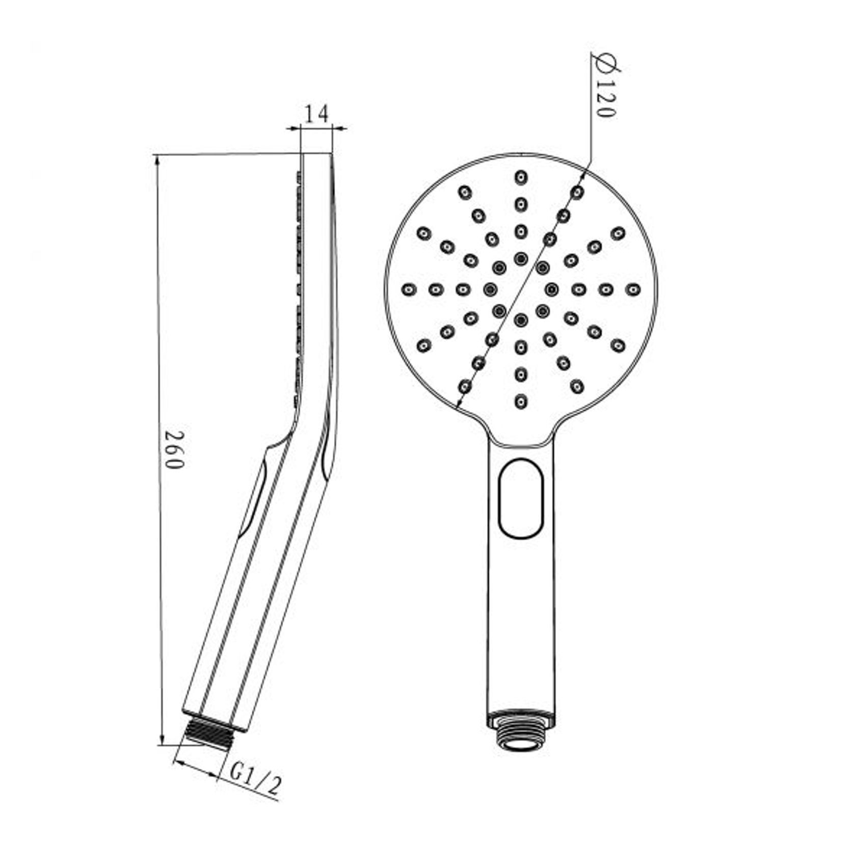 Round Handheld Shower Chrome gallery detail image