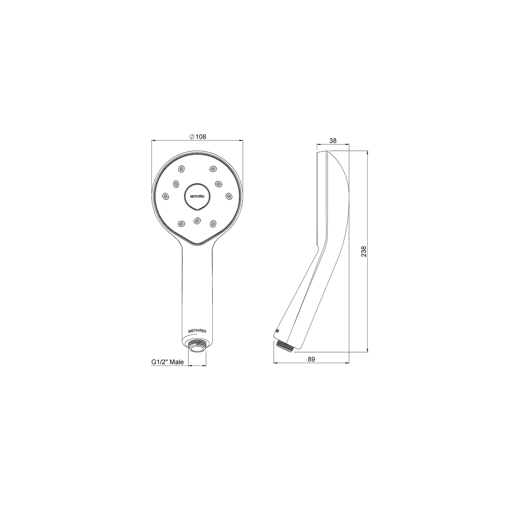 Kiri MKII Low Flow Shower Handset gallery detail image