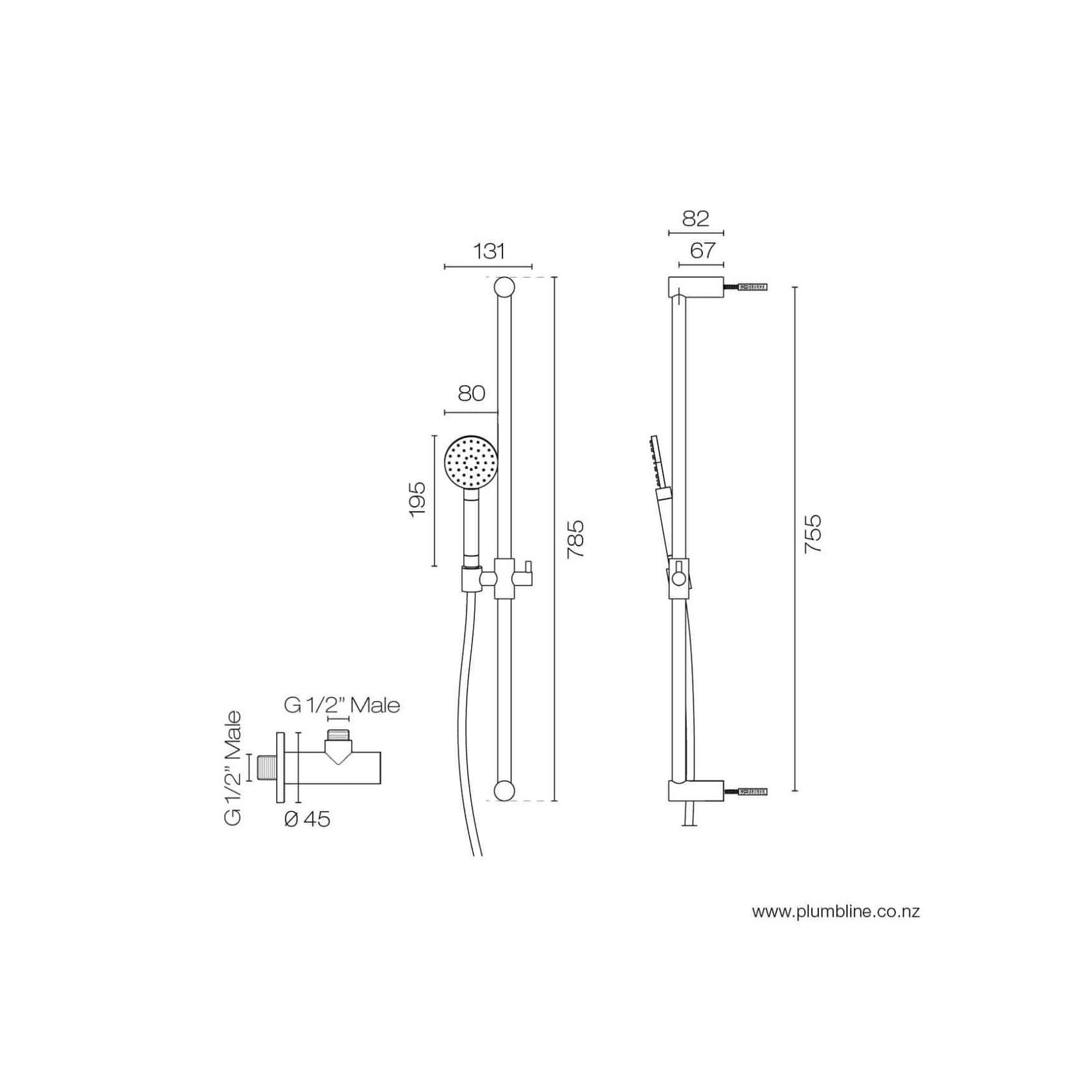 Oli 316 Round Slide Shower gallery detail image