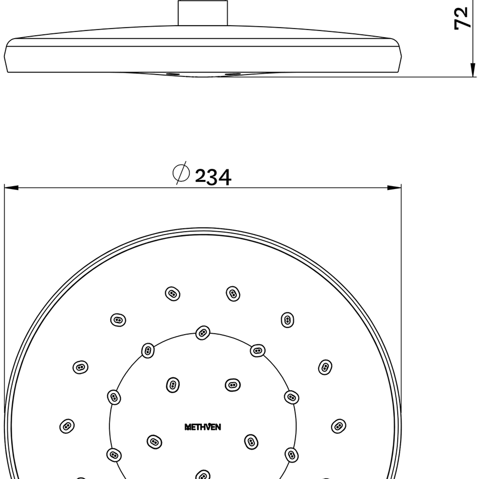 Satinjet Round Overhead Shower gallery detail image
