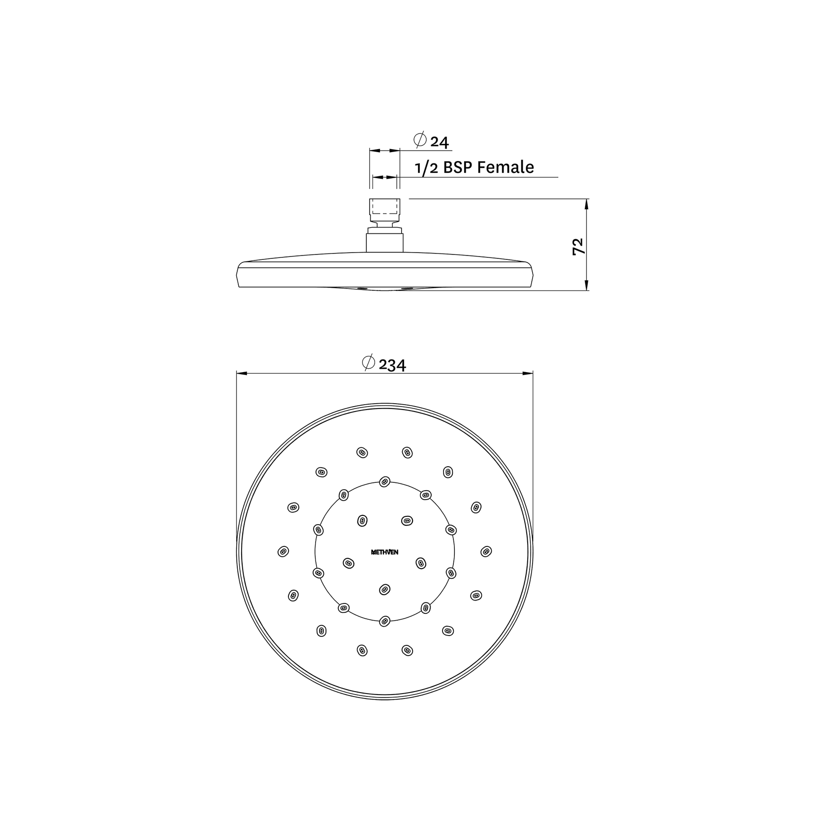 Satinjet Round Overhead Shower gallery detail image