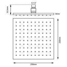 Square Shower Head Matte Black 300mm gallery detail image