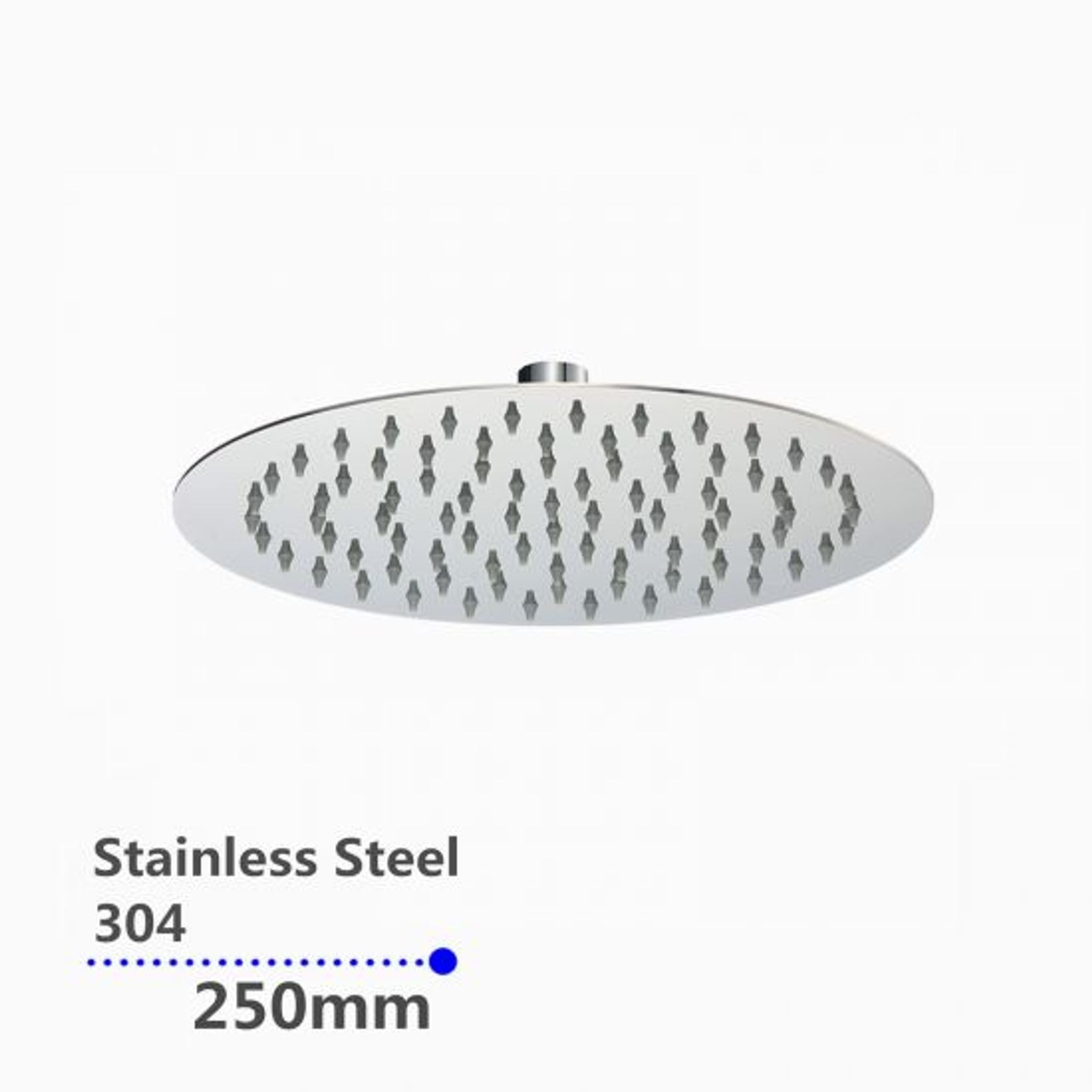 Round Shower Head 250mm Chrome gallery detail image