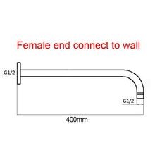 Round Wall Shower Arm 400mm Chrome gallery detail image