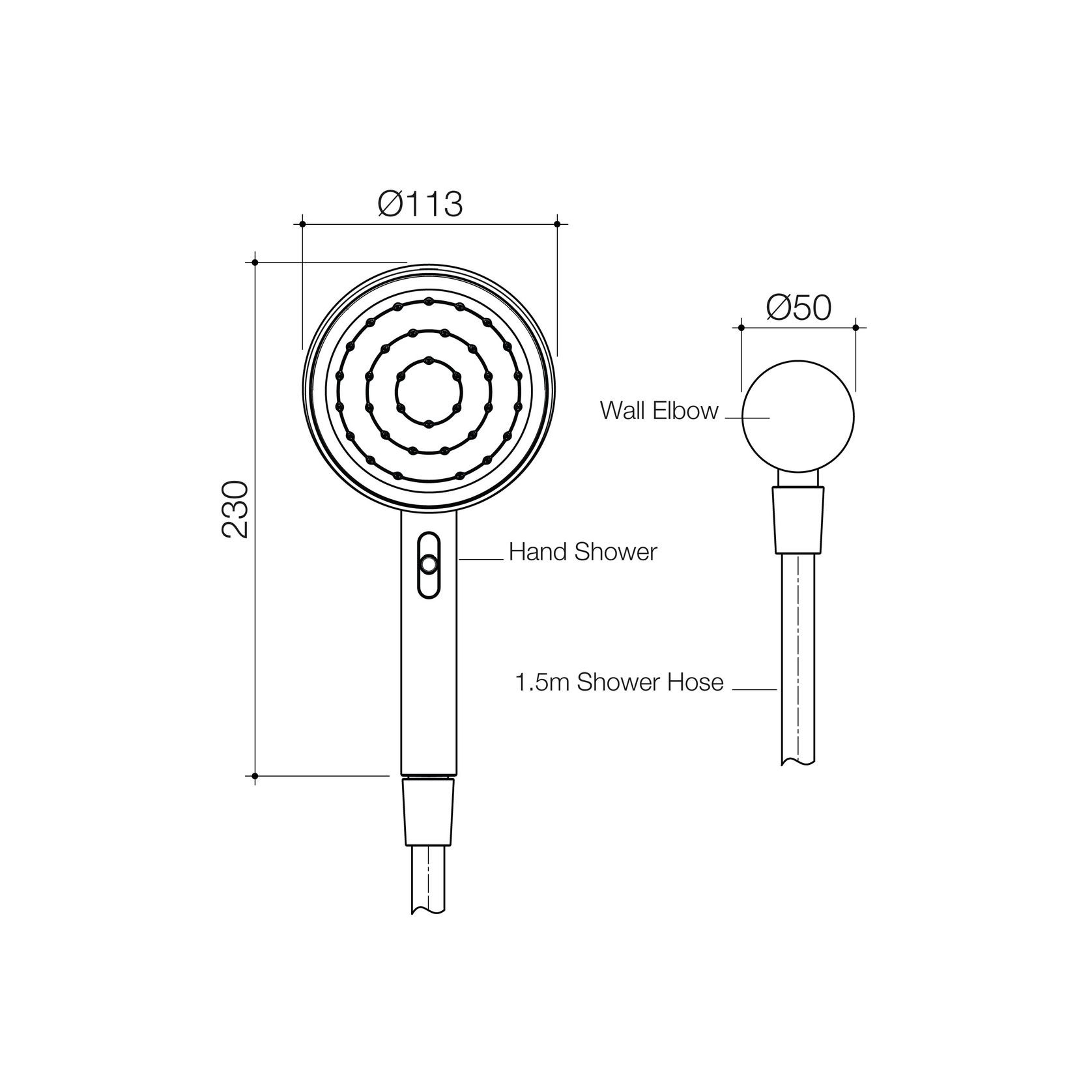 Opal Support VJet Shower with 900mm Rail gallery detail image
