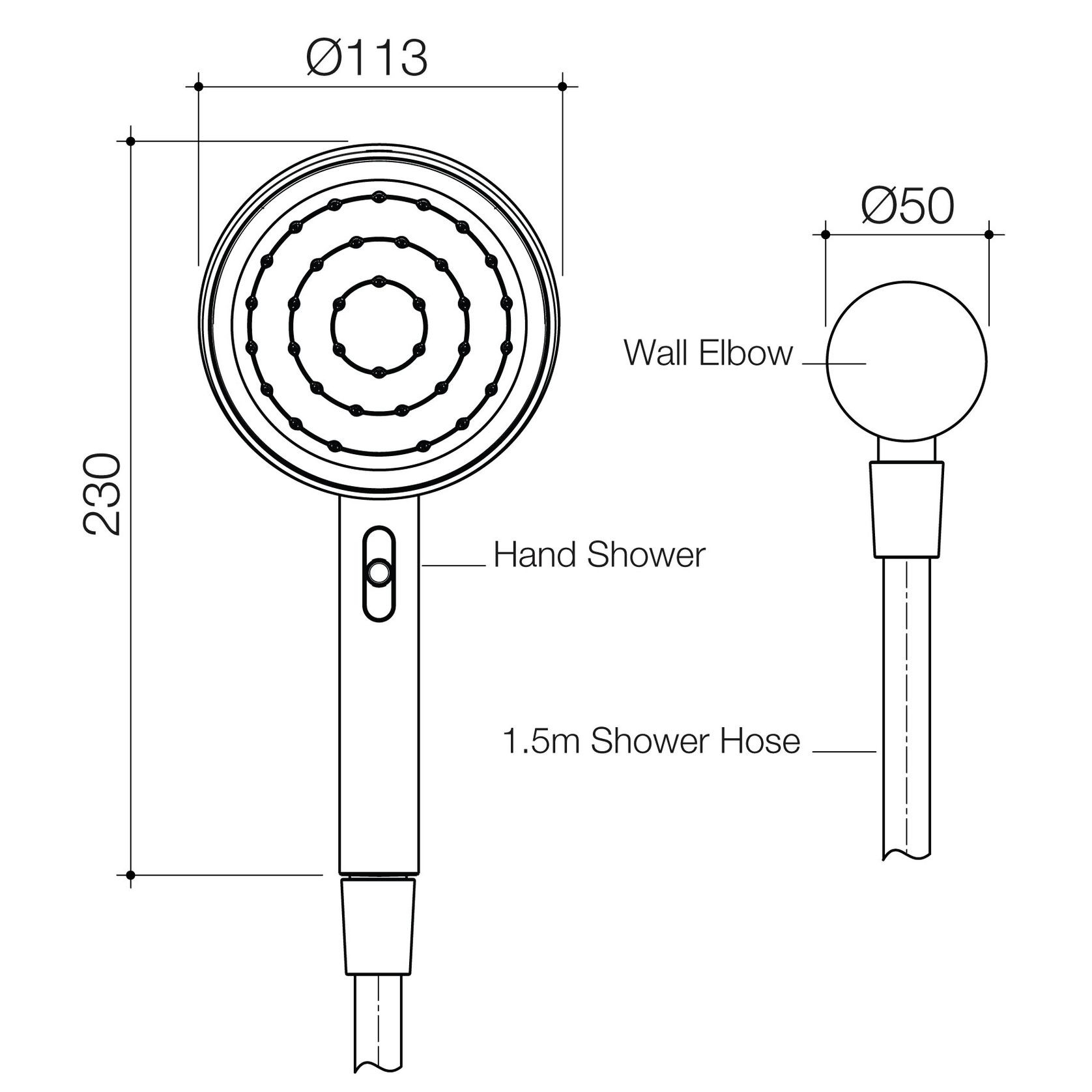 Opal Support VJet Hand Shower gallery detail image
