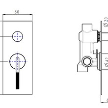 Caddence Wall Mixer with Diverter Gun Metal Grey gallery detail image