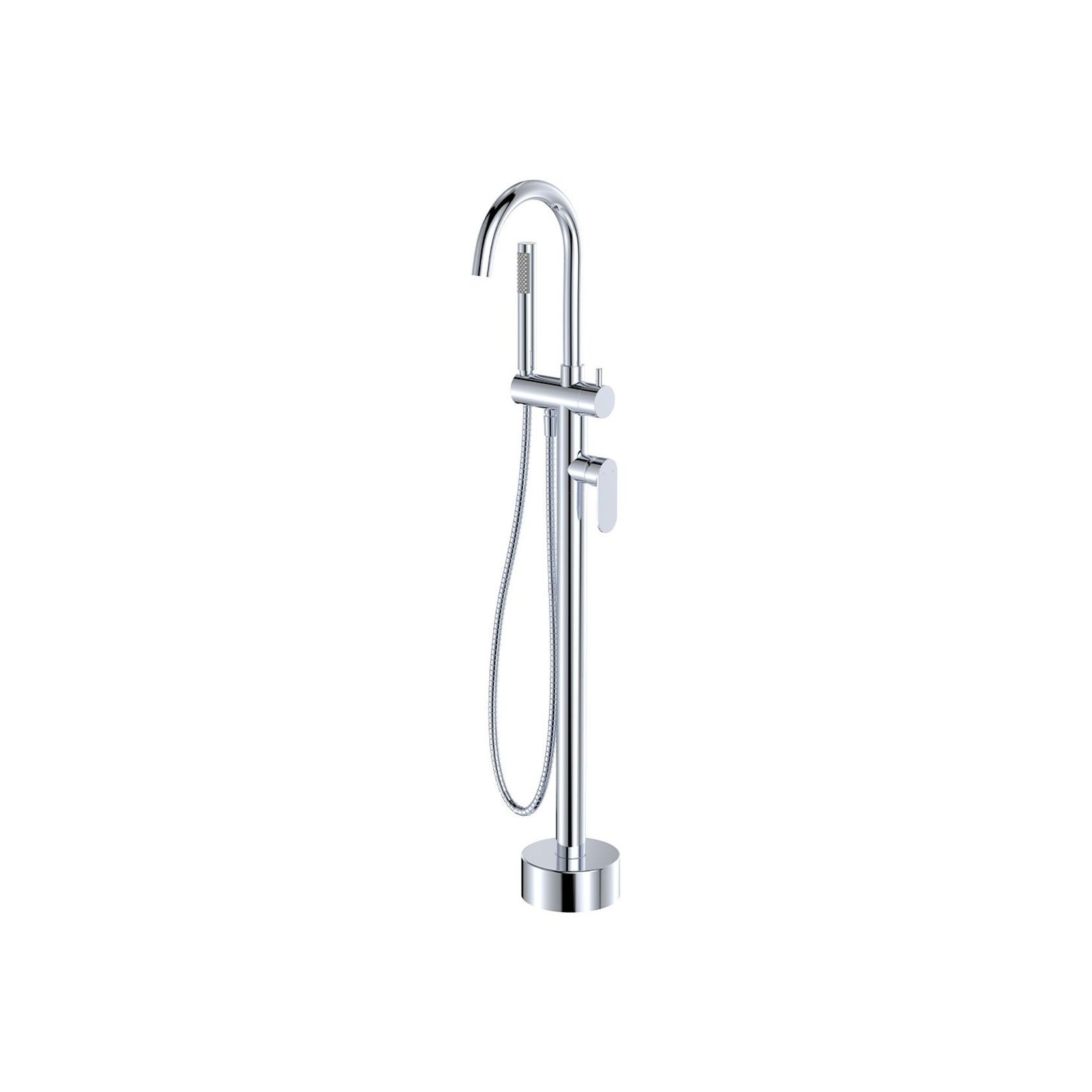 Empire Slim Floor Mounted Bath Mixer with Hand Shower gallery detail image