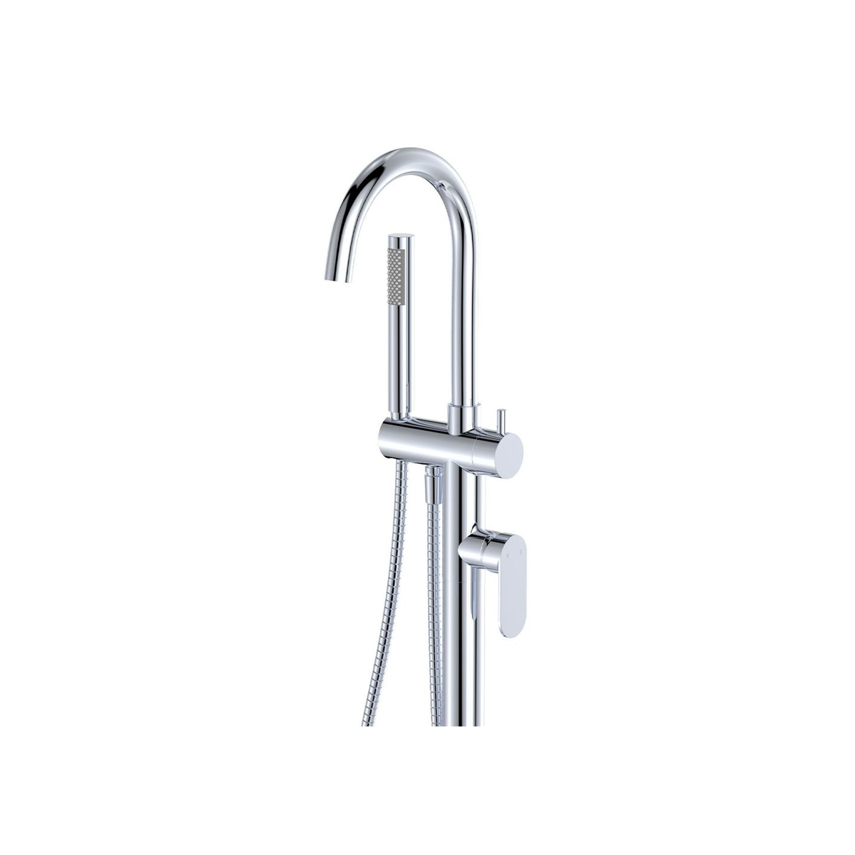 Empire Slim Floor Mounted Bath Mixer with Hand Shower gallery detail image