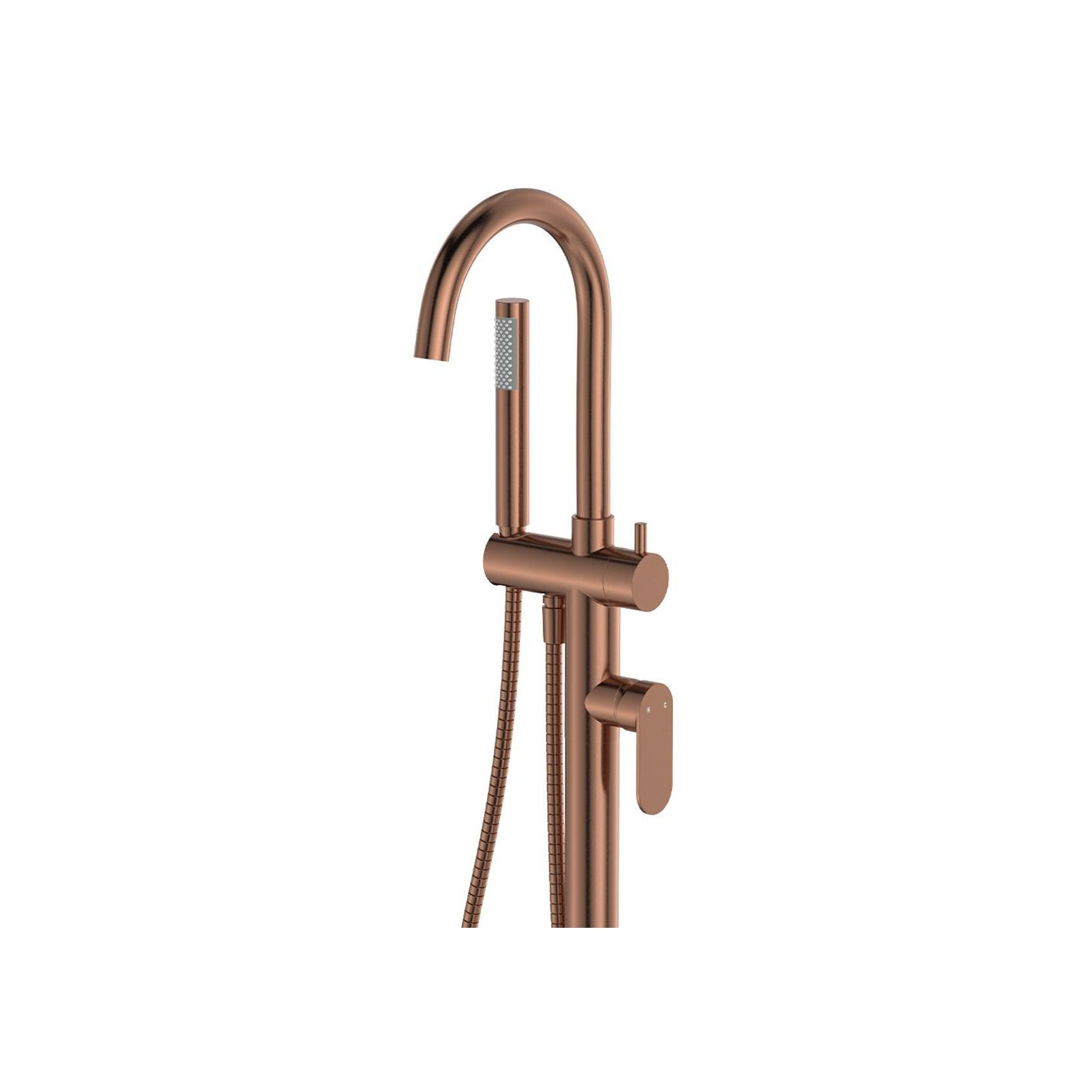 Empire Slim Floor Mounted Bath Mixer with Hand Shower gallery detail image