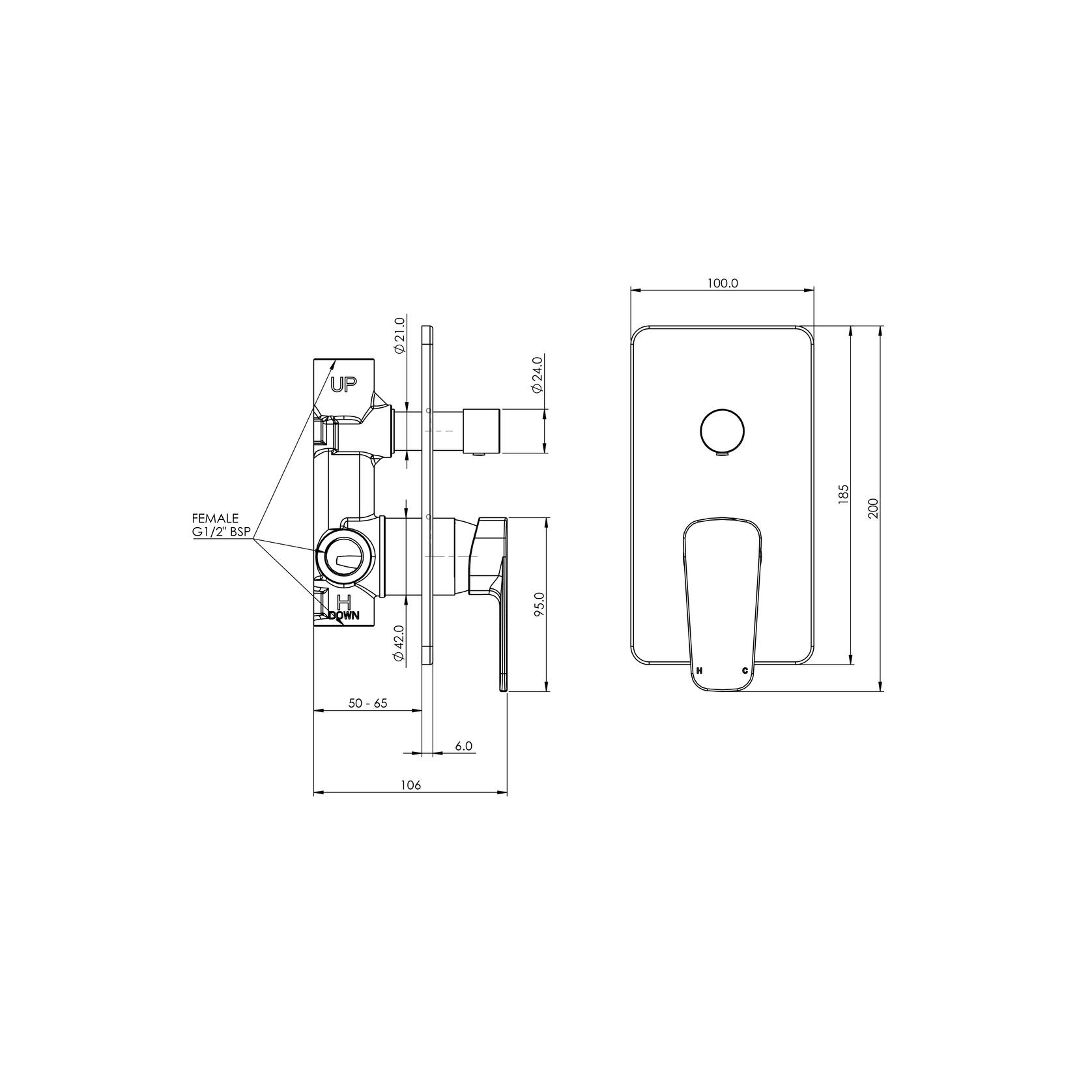 Axiss II Diverter Shower Mixer gallery detail image