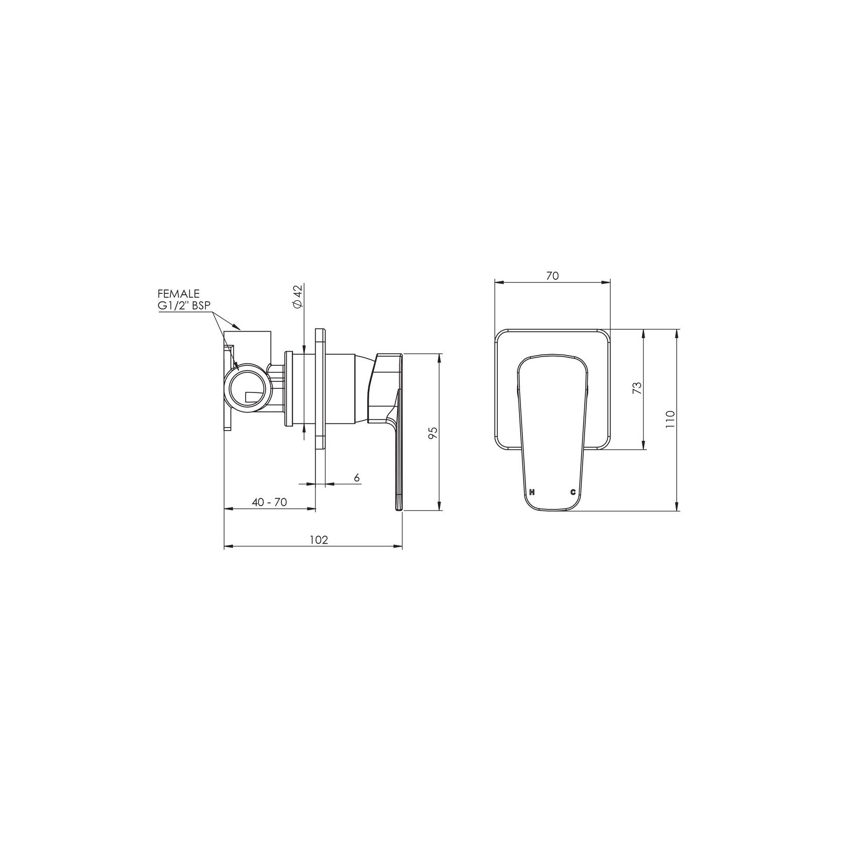 Axiss II Mains Pressure Shower Mixer gallery detail image