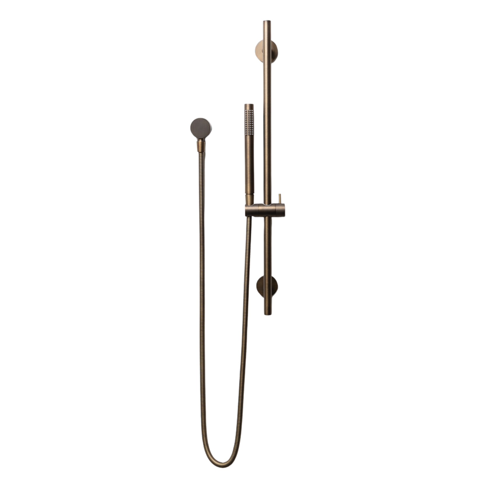 Mira Brushed Vintage Antique Brass Shower on Rail gallery detail image