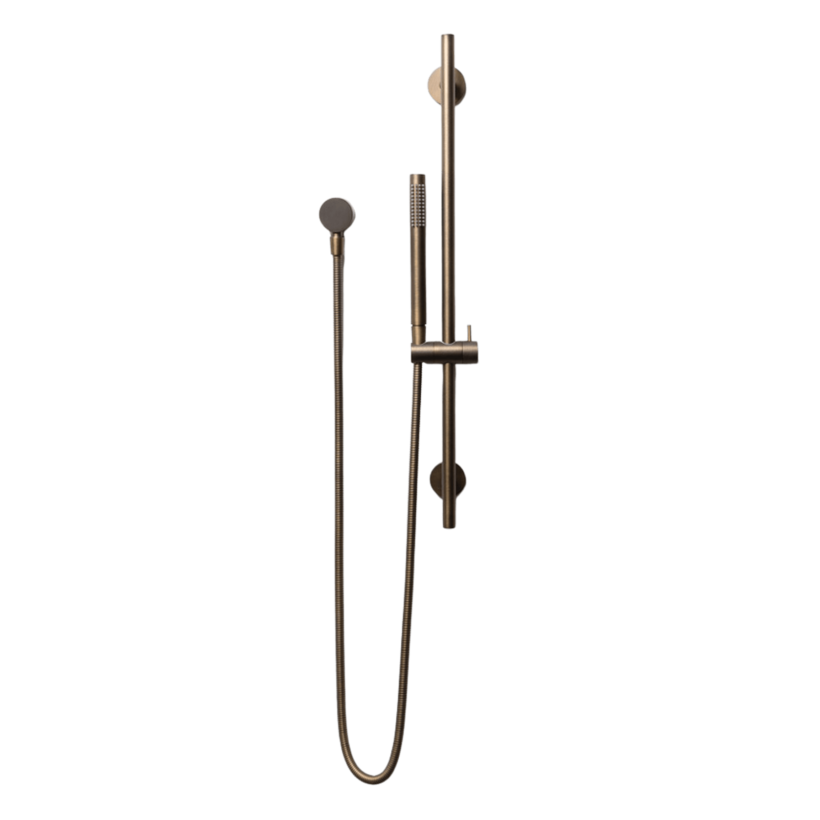 Mira Brushed Vintage Antique Brass Shower on Rail gallery detail image