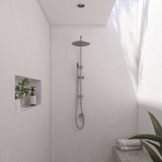 Mira Brushed Nickel Shower Rail Twin Set gallery detail image
