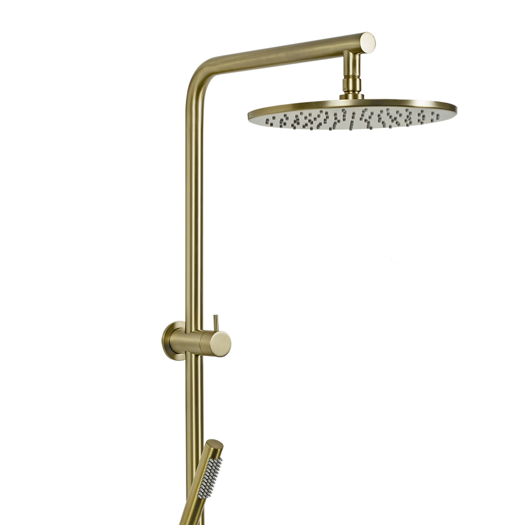Mira Brushed Brass Gold Shower Rail Twin Set gallery detail image