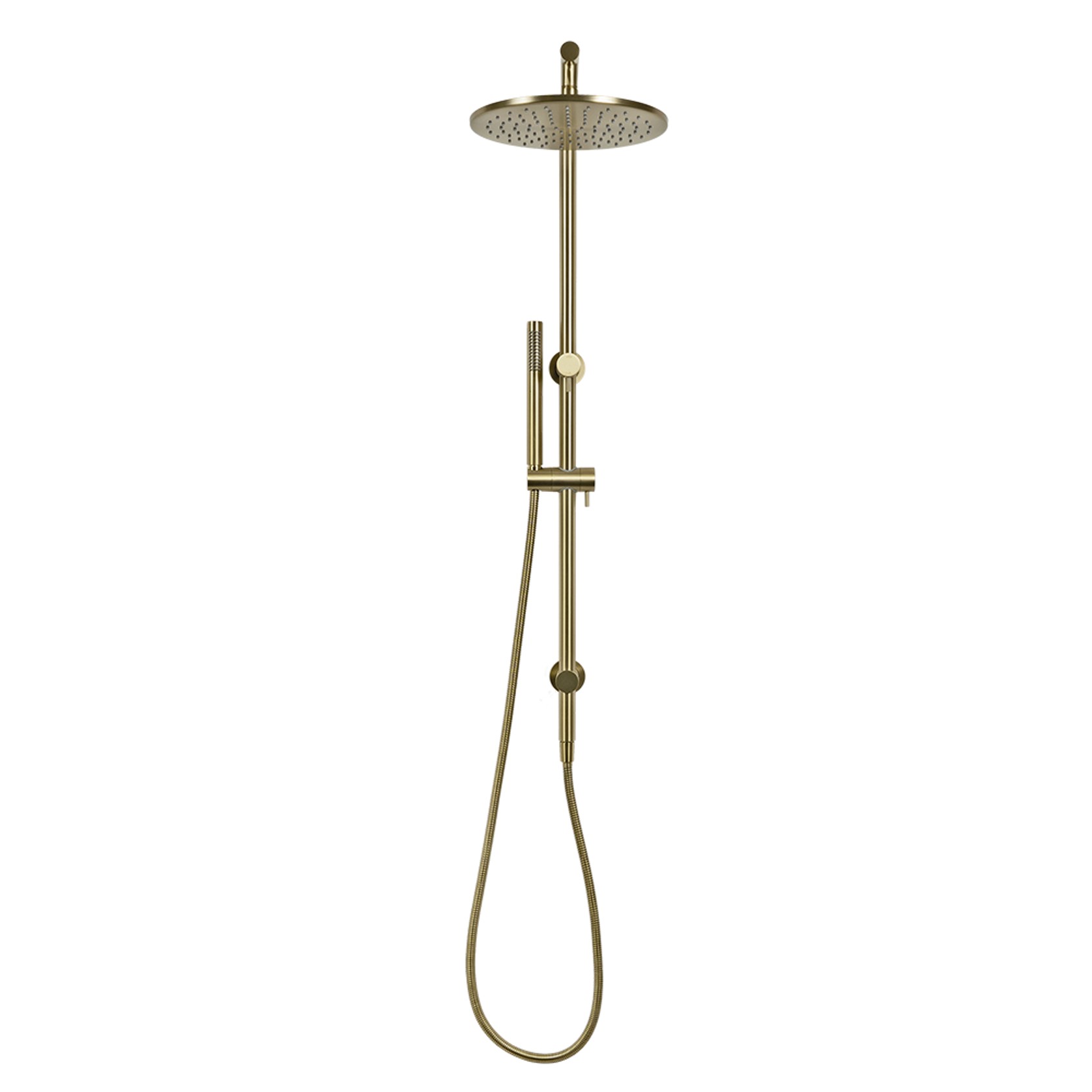 Mira Brushed Brass Gold Shower Rail Twin Set gallery detail image